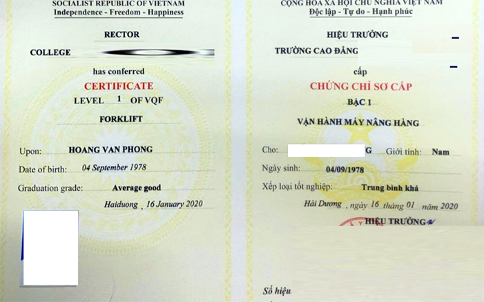 bang lai xe nang cong