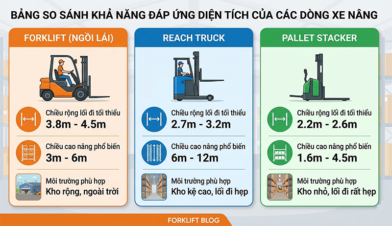 chon kieu xe nang cho kho