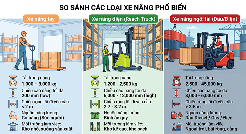 xe nang kho hang