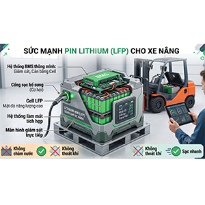pin lithium cho xe nang